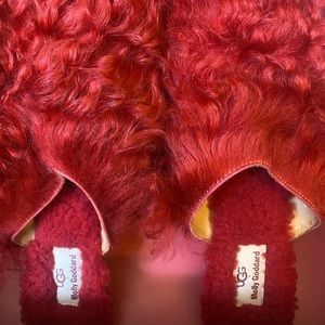 Molly Goddard X  Ugg fur sheepskin  slipper